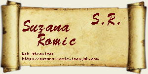 Suzana Romić vizit kartica